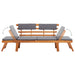 2-in-1 Garden Daybed With Cushion Solid Acacia Wood Apklb