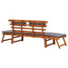 2-in-1 Garden Daybed With Cushion Solid Acacia Wood Apklb