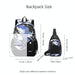 2 In 1 Lightweight Mens Backpack With Chest Bag Blue