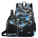 2 In 1 Lightweight Mens Backpack With Chest Bag Blue