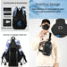 2 In 1 Lightweight Mens Backpack With Chest Bag Blue