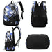 2 In 1 Lightweight Mens Backpack With Chest Bag Blue