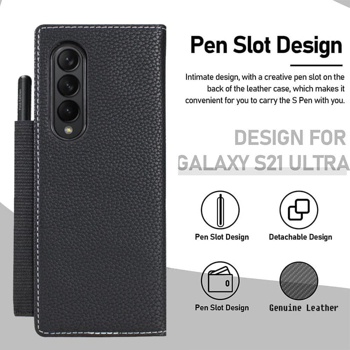 2-in-1 Magnetic Detachable Leather Cover For Samsung Galaxy