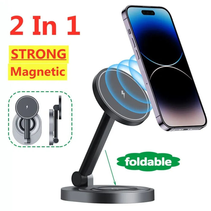 2 In 1 Magnetic Wireless Charger For Iphone And Airpods