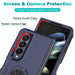 2 In 1 Pc Tpu Shockproof Case With Ring For Galaxy z Fold 4