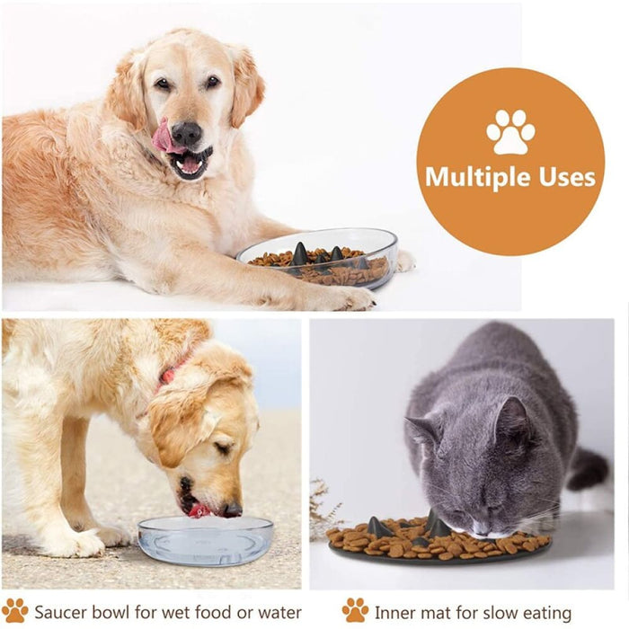 2 In 1 Soft Silicone Non-slip Pet Slow Feeder For Small