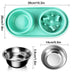 2-in-1 No-spill Detachable Slow Eating Food Water Pet Bowl