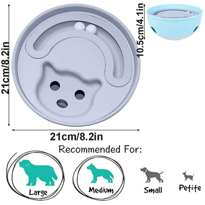 2 In 1 Non-toxic Slow Feeding Food Dispensing Pet Feeder