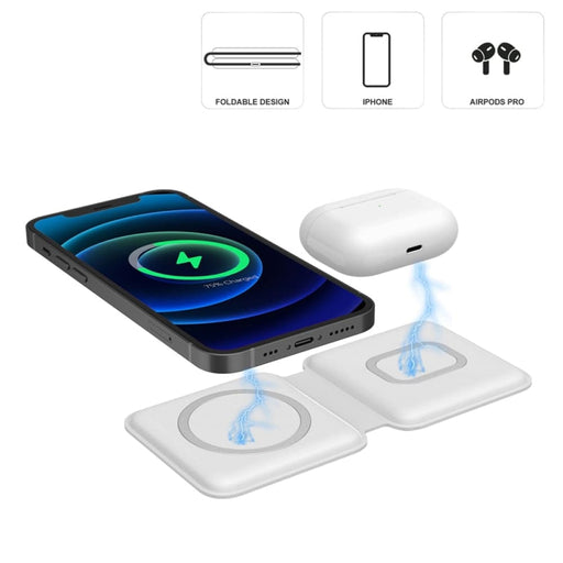 2 In 1 Qi Wireless Magnetic Charging Dock