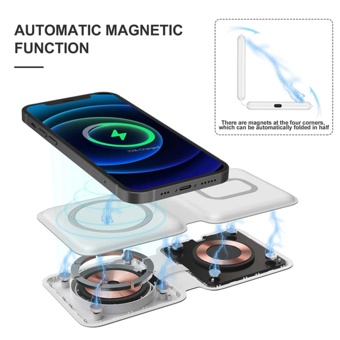 2 In 1 Qi Wireless Magnetic Charging Dock