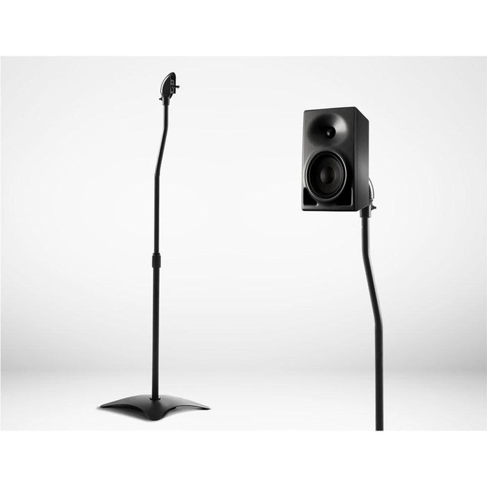 Set Of 2 112cm Surround Sound Speaker Stand - Black