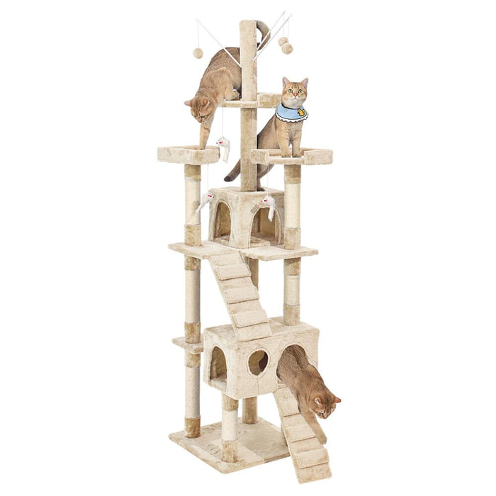 2.1m Cat Scratching Post Tree Gym House Condo Furniture