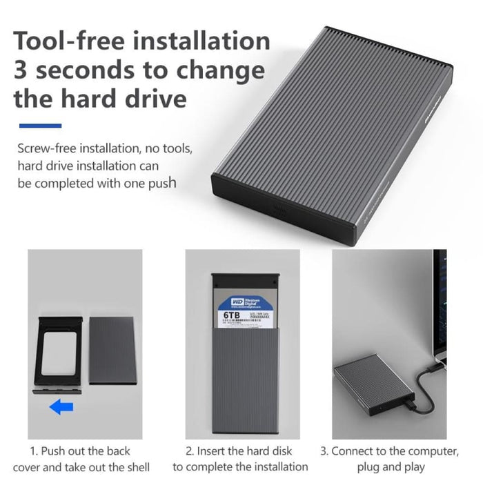 2.5 Sata Usb3.0 Mobile Hdd Box Free Tool