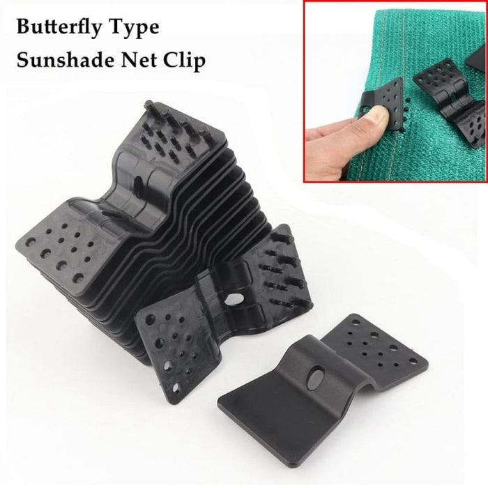 2-50pcs Sunshade Net Clips Butterfly Type Greenhouse Film