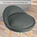 2 Set 72cm Grey Wooden Bar Stool Leila Fabric