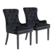 2 Set Black French Provincial Dining Chair Ring Studded