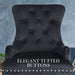 2 Set Black French Provincial Dining Chair Ring Studded