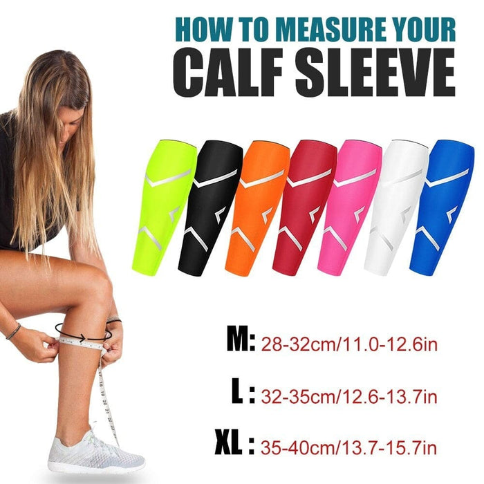 2 Pcs Calf Compression Leg Sleeves For Pain Relief Running