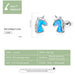 2 Colour Opal Licorne Stud Earrings For Women