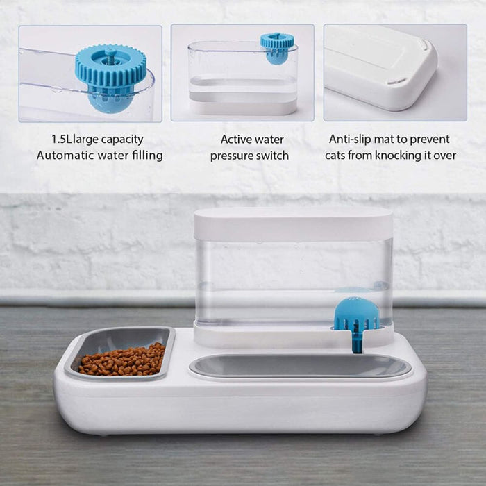 2 In1 Detachable Anti-spill Food Water Feeder Bowl