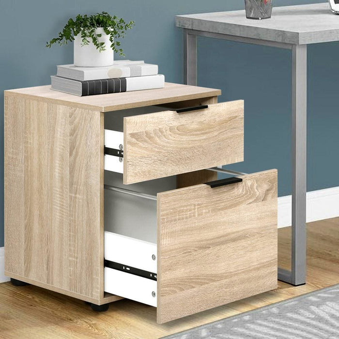 2 Drawer Filing Cabinet Office Shelves Storage Drawers