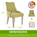 2 Set Green French Provincial Dining Chair Amour Oak Leg