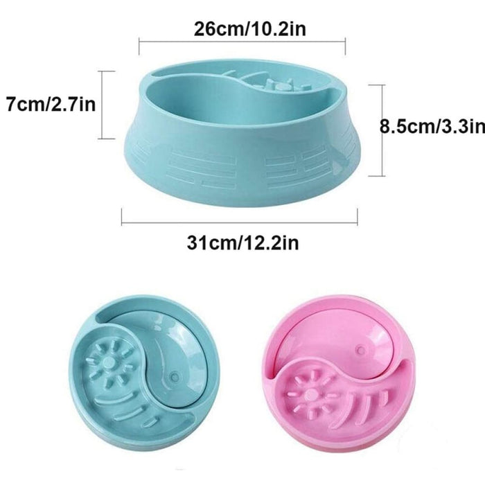 2 In1 Large Capacity Food Water Pet Bowl Prevent Bloat