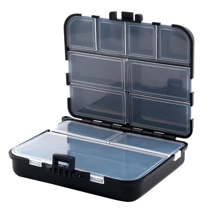 2 Layer Plastic Fishing Tackle Box With 12 Compartments