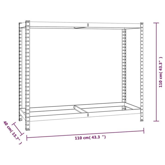 2-layer Tire Rack Silver 110x40x110 Cm Steel Opxnko