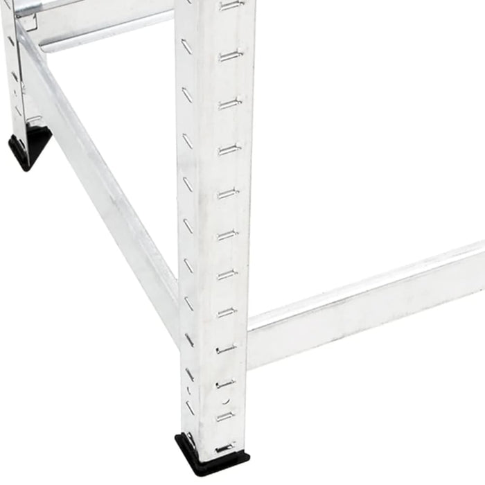 2-layer Tire Racks 2 Pcs Silver 110x40x110 Cm Steel Opxnkx