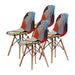 2 Set Multi Colour Retro Dining Cafe Chair Dsw Fabric