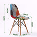 2 Set Multi Colour Retro Dining Cafe Chair Dsw Fabric