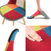 2 Set Multi Colour Retro Dining Cafe Chair Padded Seat