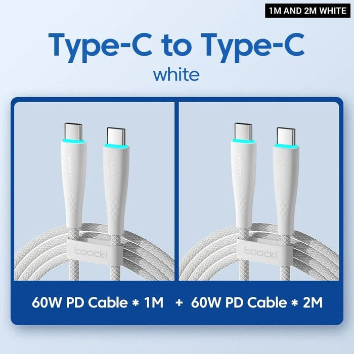 2 Pack Pd 60w Fast Charging Usb c To Type Cable For Macbook