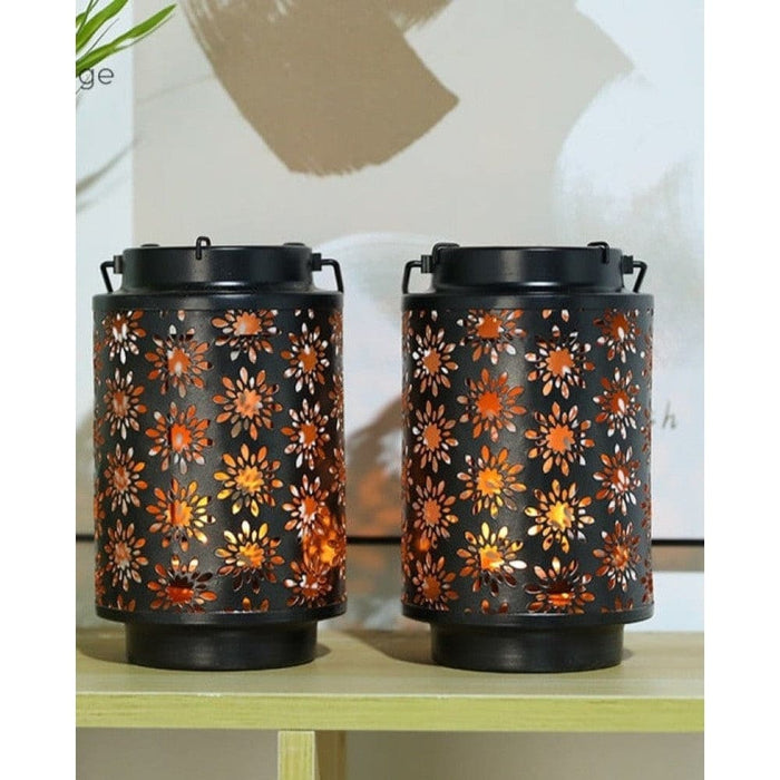 2 Pack Nordic Flower Hollow Wrought Candle Holder For Home