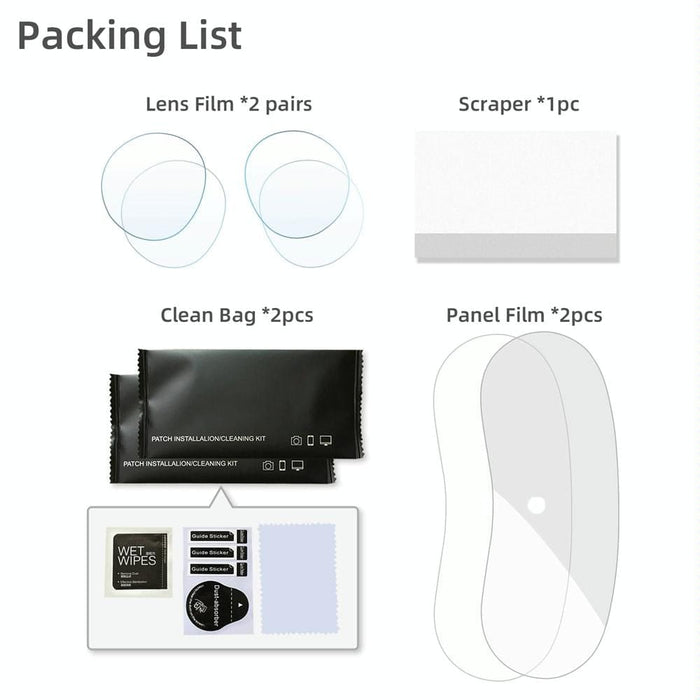 2 Pairs Lens Panel Film Set For Pico 4 Vr