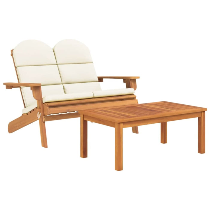 2 Piece Adirondack Garden Lounge Set Solid Wood Acacia