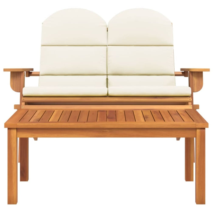 2 Piece Adirondack Garden Lounge Set Solid Wood Acacia