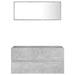 2 Piece Bathroom Furniture Set Concrete Grey Chipboard