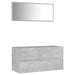 2 Piece Bathroom Furniture Set Concrete Grey Chipboard