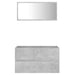 2 Piece Bathroom Furniture Set Concrete Grey Chipboard