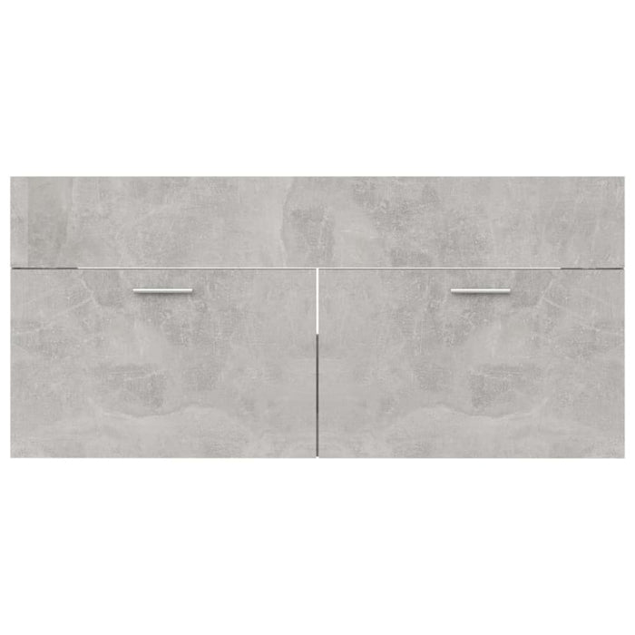 2 Piece Bathroom Furniture Set Concrete Grey Chipboard