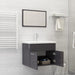 2 Piece Bathroom Furniture Set Glossy Look Grey Chipboard