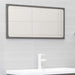 2 Piece Bathroom Furniture Set Glossy Look Grey Chipboard