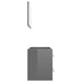 2 Piece Bathroom Furniture Set Glossy Look Grey Chipboard