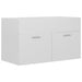 2 Piece Bathroom Furniture Set Glossy Look White Chipboard