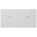 2 Piece Bathroom Furniture Set Glossy Look White Chipboard