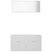 2 Piece Bathroom Furniture Set Glossy Look White Chipboard