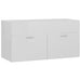 2 Piece Bathroom Furniture Set Glossy Look White Chipboard