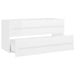 2 Piece Bathroom Furniture Set Glossy Look White Chipboard